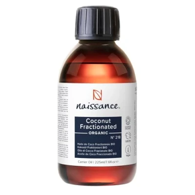 Imagen de Naissance Aceite Vegetal de Coco Fraccionado BIO (No. 218) 225ml Natural, no OGM para Aromaterapia, Masajes y Recetas Artesanales