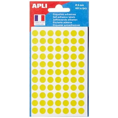 Imagen de Apli 111834 Pack de 462 lunares amarillos diámetro 8 mm