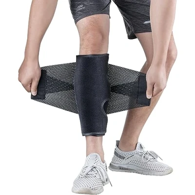 Imagen de Vendaje de pantorrilla para hombre y mujer, férulas espinillera, banda elástica compresión ajustable, alivia las venas varicosas, dolores musculares, hinchazón, distensiones, adecuado