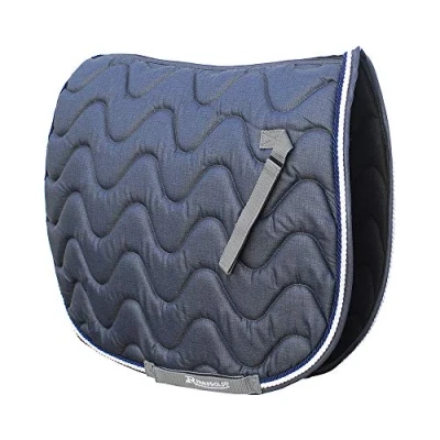 Imagen de Rhinegold Wave Saddle Pad COB Denim/Blue Tela para sillín, Mezclilla con Azul