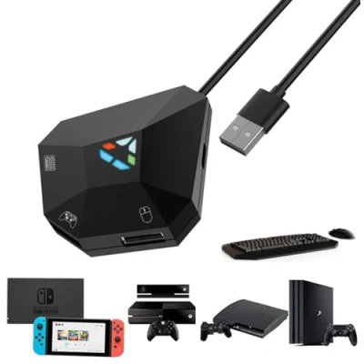 Imagen de Queen.Y Convertidor de Teclado y Ratón Adaptador Controlador Gamepad para NS Switch / PS3 PS4 Xbox One/Xbox 360