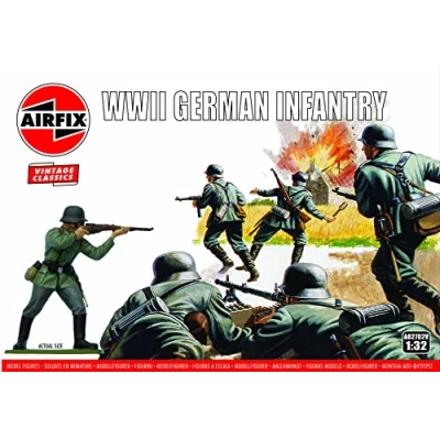 Imagen de Airfix A02702V WIWII Kit de figuras clásicas vintage infantería alemana a escala 1:32