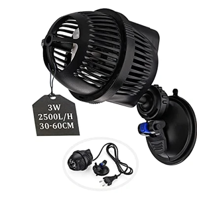 Imagen de EXLECO Bomba de Flujo Acuario Wavemaker 2500L/H Circulación 3 W Onda JVP 100A para Acuarios Agua Dulce y Salada Máximo 60cm con Ventosa