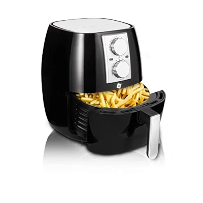 Imagen de NK Freidora Mecánica sin Aceite 4,5L Airfryer Caliente XL, Fácil de Usar, 6 Programas, 1500W, Temperatura Regulable hasta 200ºC (Libro Recetas Digital ESP/EN) Compatible con Lavavajillas