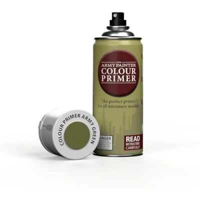 Imagen de The Army Painter, Colour Primer Green, 400 ml Pintura Modelismo Spray Verde Ejércit Imprimacion Plastico Miniaturas para Warhammer Figuras y D&amp;D Miniatures