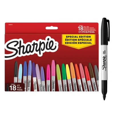 Imagen de Sharpie Rotulador Permanente Fino Especial Ed. Colores Surtidos 18pc
