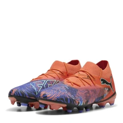 Imagen de PUMA Future 8 Match Fg/Ag Tenis de fútbol unisex, Negro y naranja, 44 EU