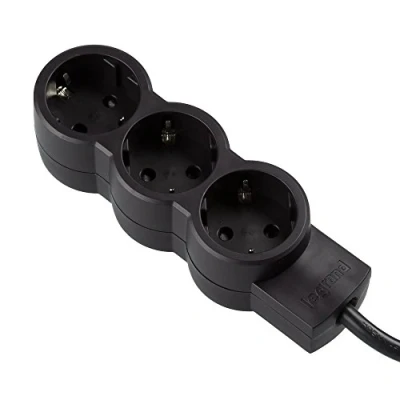 Imagen de Legrand 695010 Regleta 3 Tomas, Negro