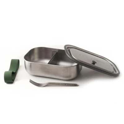 Imagen de BLACK + BLUM Stainless Steel Lunch Box Fiambrera de Acero Inoxidable 1000 ml Capacidad, Color Verde Oliva