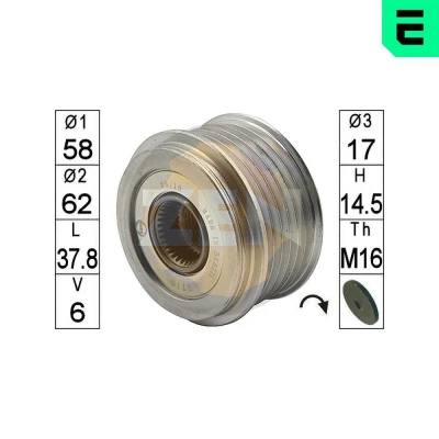 Imagen de ERA ZN5716 Rueda Libre Alternador HYUNDAI: ix35, ix20, i40 Berlina