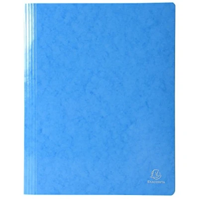 Imagen de Exacompta 380806B Caja de 25 subcarpetas Iderama lamella en cartulina laminada brillante 355 g/m² certificadas FSC® dimensiones 24 x 32 cm para formato A4 color azul claro