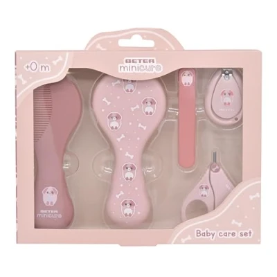 Imagen de Beter Set para cuidado bebé recién nacido, Kit aseo bebé, Cortauñas, Lima, Tijeras, Cepillo y Peine, bebe Higiene bebe, Regalos bebes nacidos, Dibujo Perro