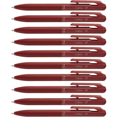 Imagen de Pentel BXA107B B Calme Bolígrafo (10 unidades), color rojo
