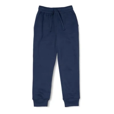 Imagen de Amazon Essentials Pantalón Deportivo Jogger de Forro Polar Niño, Azul Marino Oscuro, 6 7 años