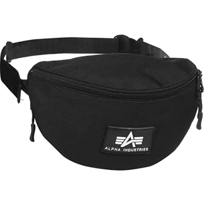 Imagen de ALPHA INDUSTRIES Rubber Print Waistbag INDUSTRIES, Color 03 Black, Talla ÚNICA, para Hombre