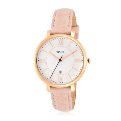 Imagen de Fossil Jacqueline Reloj para mujer, movimiento de cuarzo con correa acero o piel, Tono rosa claro y oro rosa, 36MM