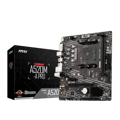 Imagen de Placa MSI A520M A Pro AMD AM4 DDR4 HDMI PCIE3.0 USB3.2 MATX
