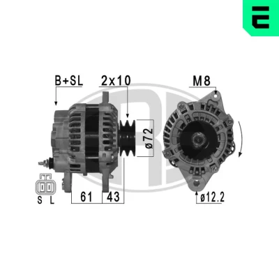 Imagen de ERA 210950A Alternador 14V 120A MITSUBISHI: PAJERO 3, 2