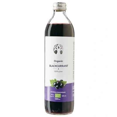 Imagen de zumo Orgánico de Grosella Negra LOOV, 500 ml, puro, no elaborado a partir concentrado, sin azúcar añadido, agua rico en antioxidantes y vitamina C