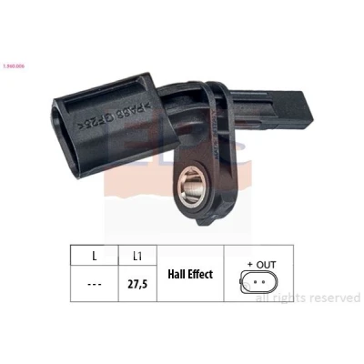 Imagen de FACET 21.0006 Sensor de ABS Made in Italy OE Equivalent VOLKSWAGEN: Golf 6, Tiguan I, 7, SEAT: Leon II Hatchback, Altea XL, III ST