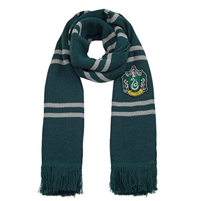 Imagen de Cinereplicas Harry Potter Bufanda Ultra Suave Edición Deluxe Licencia Oficial Casa Slytherin 250 cm Verde y Gris