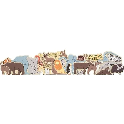 Imagen de small foot puzle de abecedario con Animales Madera, para Aprender el Alfabeto, Juguete a Partir 3 años, 12465, Multicolor
