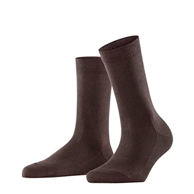 Imagen de FALKE Family W SO algodón sostenible unicolor 1 par, Calcetines Mujer, Marrón (Dark Brown 5239) nuevo ecológico, 35 38