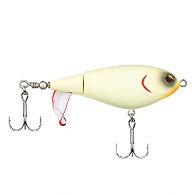 Imagen de Berkley Choppo Topwater Señuelo de Pesca Cebo hélice fácil Usar para lubinas y Peces Depredadores, CREA la máxima perturbación Ruido en Superficie 7.5cm / Hueso