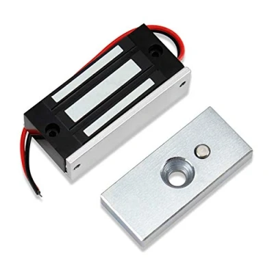 Imagen de uoweky 60 kg/132 lb cerradura magnética electrónica de control acceso con electromagnética DC12 V Fail Safe Mini pequeña puerta NC para sistema seguridad eléctrica