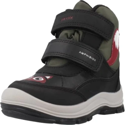 Imagen de Geox B FLANFIL Boy ABX, Bota de Nieve Bebé Niños, Black/DK Green, 23 EU