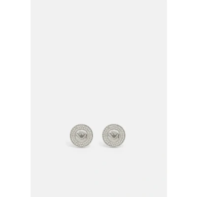 Imagen de Emporio Armani Pendientes para mujer de Acero Inoxidable o Semipreciosos con Cierre Push Back, Gris y Blanco