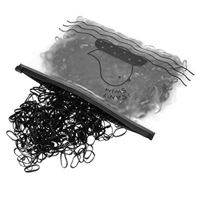 Imagen de Cooetr 1000 Piezas Mini Gomas de Pelo Elásticos Elástico Banda para Cabello Niños, Trenzas, Peinado Boda y Más (Negro)