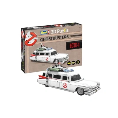 Imagen de Revell Puzzle 3D 00222 Cazafantasmas Ecto 1, 120 piezas, muy detallado, 33 cm de longitud, divertido y fácil construir