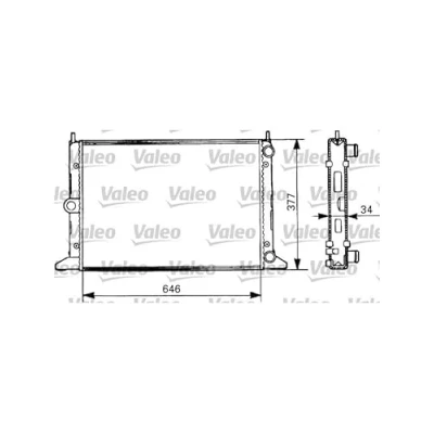 Imagen de VALEO 731386 Radiador, refrigeración del motor Aluminio 646 378 34 con regulador de refrigerante Aletas unidas mecánicamente