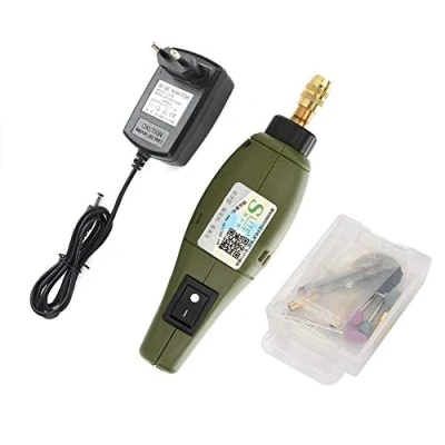 Imagen de Hztyyier Taladro eléctrico Mini Herramienta de Amoladora rotativo Juego molienda eléctrica para fresado Pulido Taladrado Corte Grabado(#1)