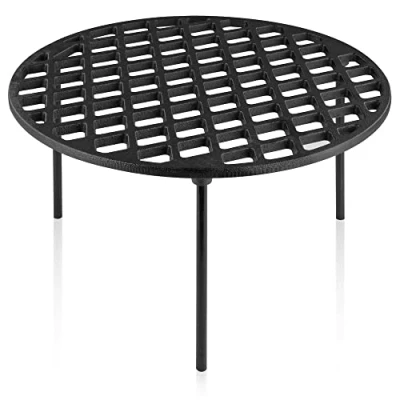 Imagen de BBQ Toro Rejilla Grill Redonda de Hierro Fundido con 3 Patas Ø 35 cm Parrilla Soporte, Trébede para Horno Holandés Asado Barbacoa Fuego Brasas Leña Carbón