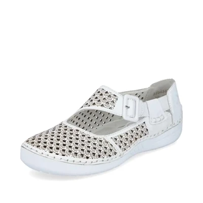 Imagen de Rieker 52565, Zapatos Tipo Ballet Mujer, Blanco, 40 EU