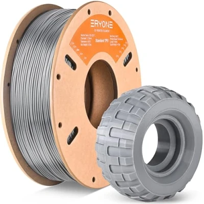 Imagen de ERYONE TPU Filament 1.75mm, 3D Printer 0.5kg 1 Spool, 0.05mm, 95A, Gris