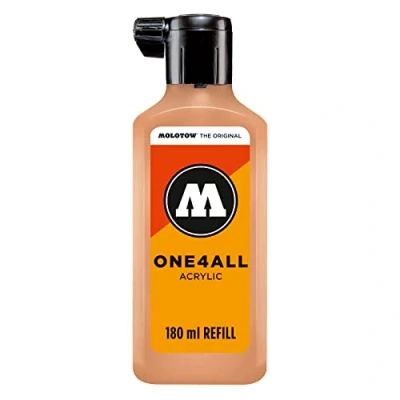 Imagen de Molotow ONE4ALL recambio de acrílico (117 melocotón pastel, 180 ml, tinta para marcadores permanentes)