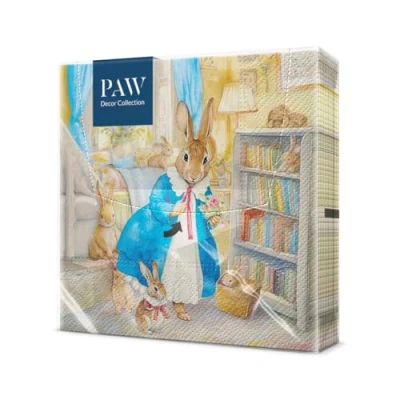 Imagen de PAW Servilletas Papel 3 Capas (33 x 33 cm) 20 Unidades Perfecto para Pascua, Fiestas, Primavera y Celebraciones Decoración de la Mesa Pascua Color: Hogar Acogedor