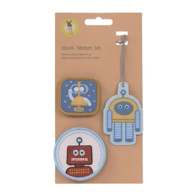 Imagen de Lässig Set de etiquetas y parches para la escuela/School Patches Set, Robot