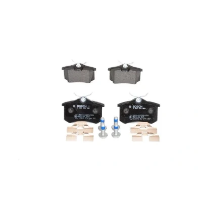 Imagen de BOSCH 0 986 494 596 Juego de pastillas freno Low Metallic con instrucciones montaje, Chapa antichirridos, tornillos SEAT: Leon II Hatchback