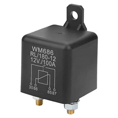 Imagen de 4 Pin Relé de arranque DC 12V 100A automóvil servicio pesado normal abierto para batería control ON/OFF RL / 180 WM686