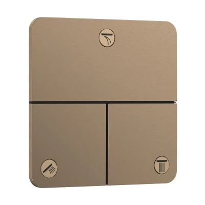 Imagen de hansgrohe ShowerSelect Comfort Q, válvula para instalación empotrada de termostatos Q (3 funciones), bronce cepillado
