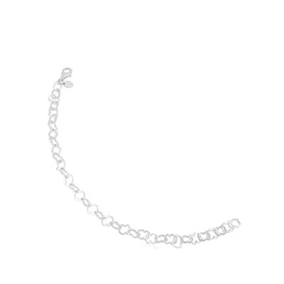 Imagen de TOUS Pulsera de Plata Primera Ley para Mujer con Motivo Osos en Carrusel 0,8cm, 19 cm Largo, Clásica y Elegante, Colección