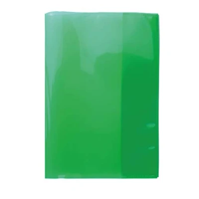 Imagen de HERMA 19613 fundas A5 transparentes verdes, 10 unidades, de polipropileno resistente, lavable y extragrueso, juego para cuadernos escolares, colores