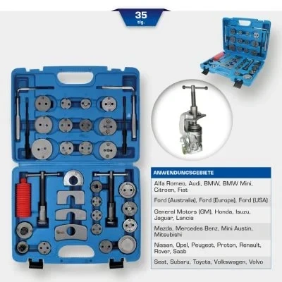 Imagen de KS TOOLS BT701050 Kit herramientas giro / retroceso, émbolo pinza de freno