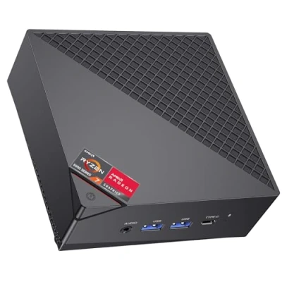 Imagen de ACEMAGICIAN AM06PRO Mini PC, AMD Ryzen 7 5700U (8C/16T, hasta 4,3 GHz), Ordenadores de sobremesa 16GB RAM DDR4 512GB M.2 SSD, Doble Ethernet/WiFi 6/para Oficina, Ordenador Pequeño