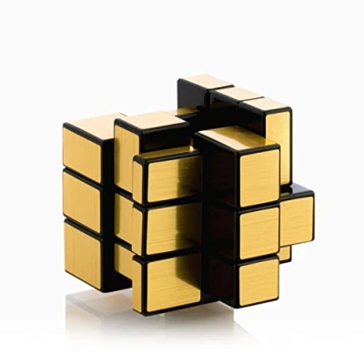 Imagen de InnovaGoods® cubo de rubik mágico 3D, 3x3, cube compacto , juguete educativo divertido, 3x3 para reducir estrés y ejercitar el cerebro, Color Dorado