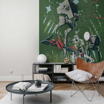 Imagen de Komar Star Wars Papel pintado fotográfico, Fieltro, Verde, 200 x 280 cm (Breite Höhe), Bahnbreite 50